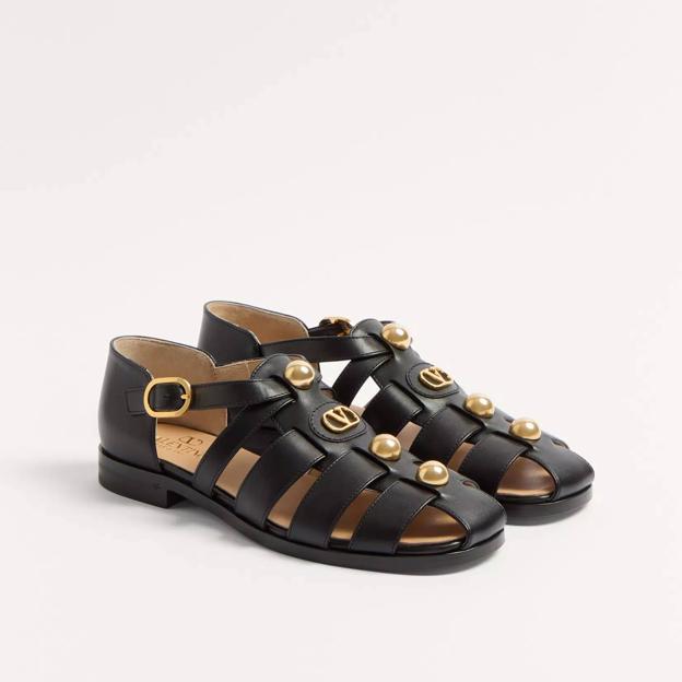 Sandales des pêcheurs Engoge Signes de cuir de veau avec un talon de 20 mm (980 €)