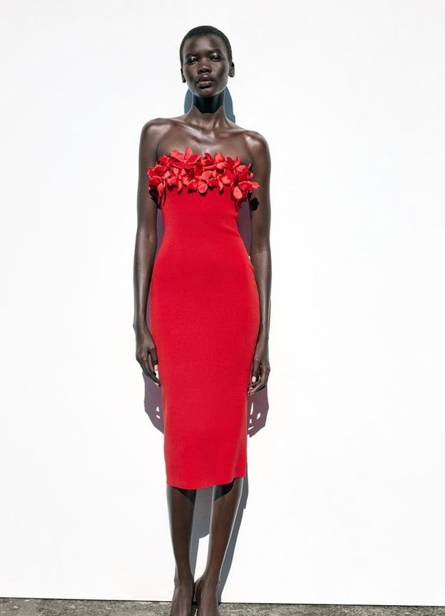 Robe MIDI Flower Zara.