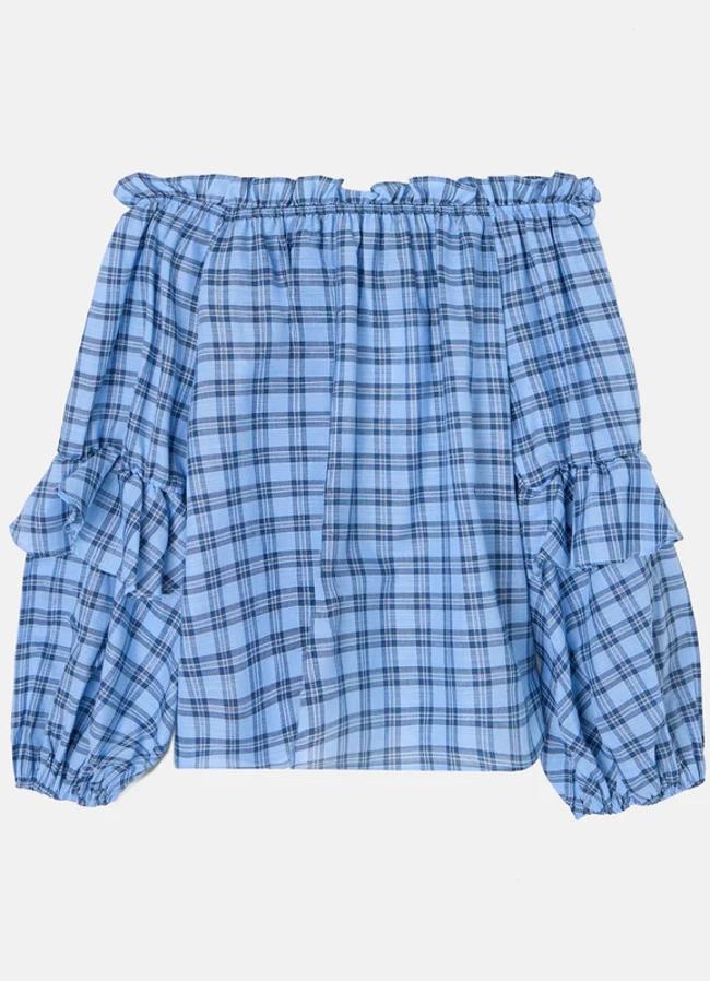 Décolleté à rayures bleu de silbon (59,90 €)