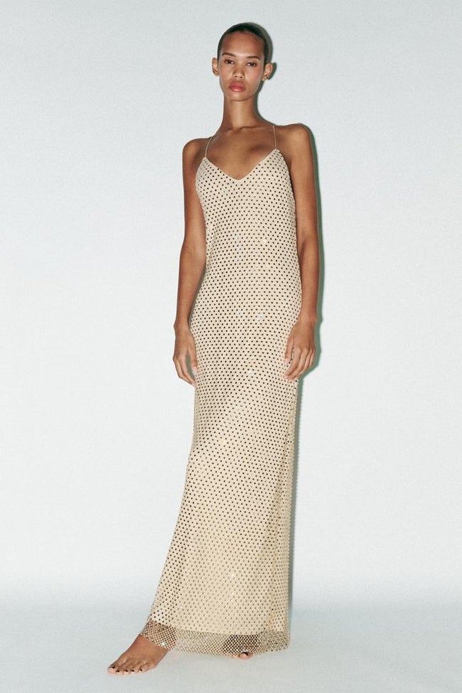 Longue robe Zara Shine.