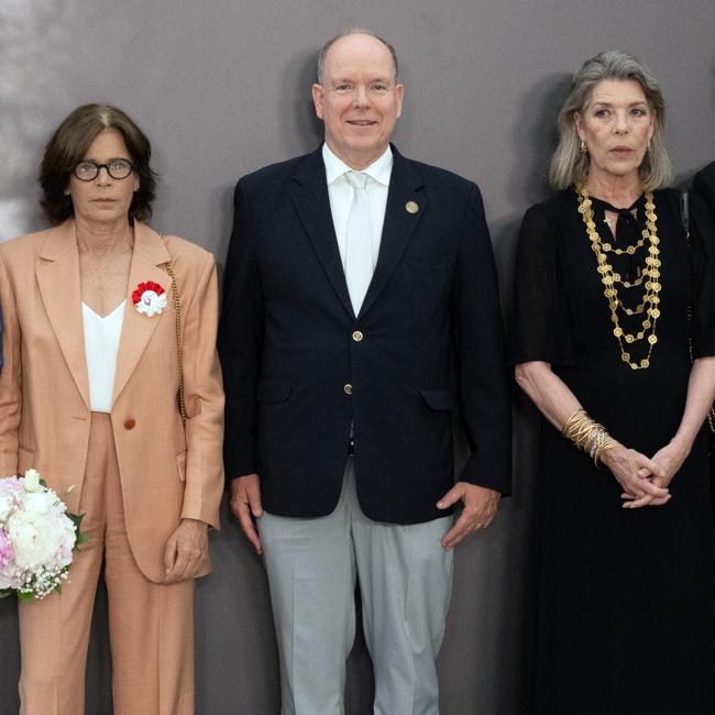 Alberto, Estefanía et Carolina de Monaco, dans l'une des dernières photos ensemble.
