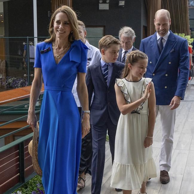 Kate Middleton et sa famille, lors de leur dernière apparition publique avant les vacances, à Wimbledom.