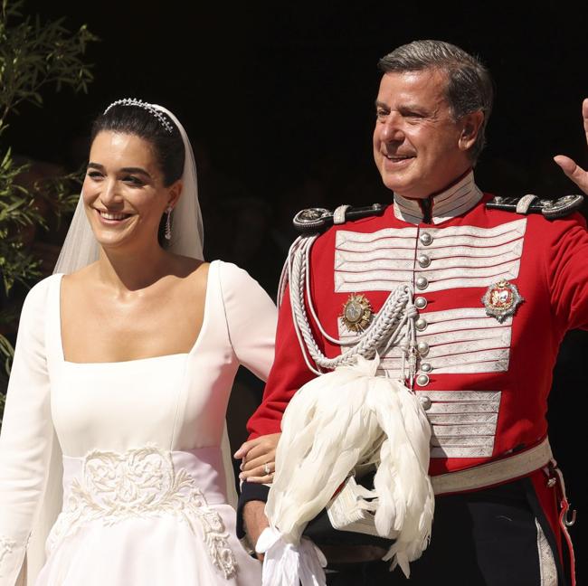 Bárbara Mirjan et Cayetano Martínez de Irujo, le jour de leur mariage.
