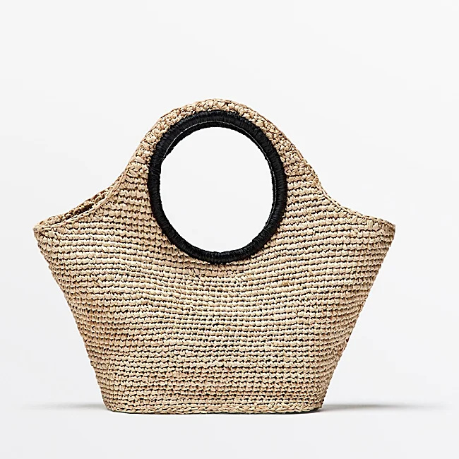 Sac en raphia Massimo Dutti (129 euros)