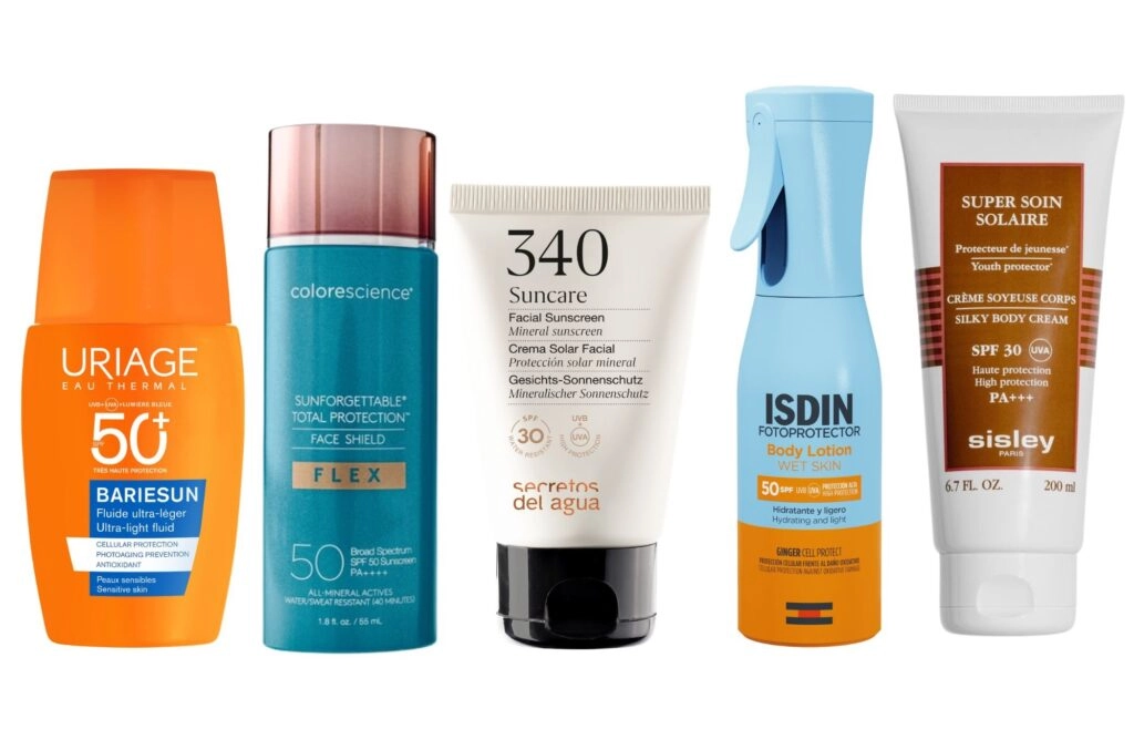 Crèmes solaires.