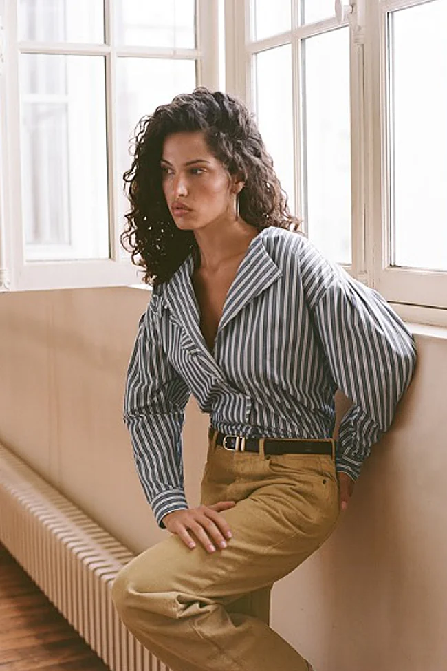 Chemise imprimée à rayures Rouje (165 euros)